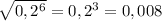 \sqrt{0,2^6}=0,2^3=0,008