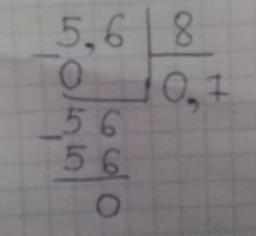 2)0, 036÷0, 09 4)0, 056÷0, 08 6)5, 85÷3, 25 8)3, 2÷0, 25