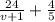 \frac{24}{v+1}+\frac{4}{5}