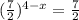 (\frac{7}{2})^{4-x}=\frac{7}{2}