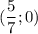 (\dfrac{5}{7};0)