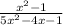 \frac{x^{2}-1 }{5x^{2}-4x-1 }