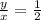 \frac{y}{x} = \frac{1}{2}