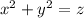 x^2+y^2=z