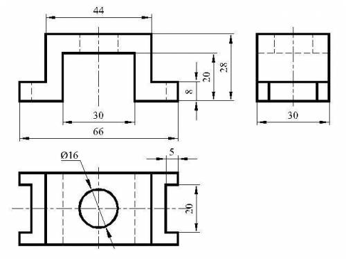 Начертить вид сбоку, сверху и сзади​