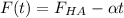 F(t)=F_{HA}-\alpha t