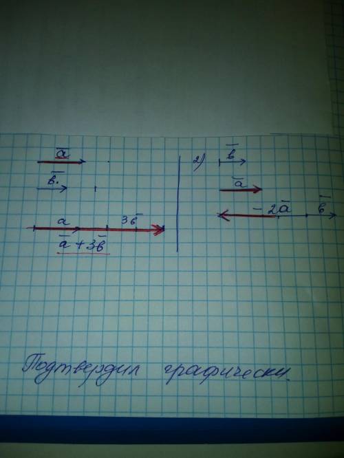 Плз. если a||b вектор, то 1) a+3b и a векторы; 2) b-2a и a векторы; потвердите что они коллениары.