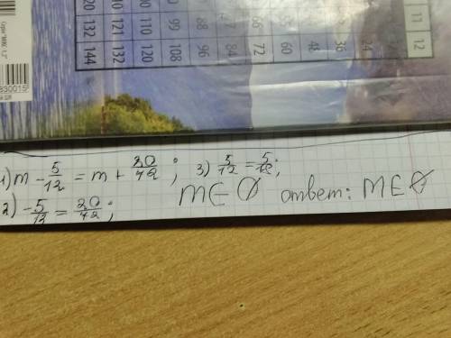 6y-135/11= - 9 3z+125/11+3=13 y/9+1=1/9 4d/7=44/7 z/4-3=z-20/20 4x+140/9=20 2n/9= -22/9 m-5/12=m+20/