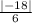 \frac{|-18|}{6}