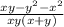 \frac{xy - y^2 - x^2}{xy(x + y)}