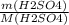 \frac{m (H2SO4)}{M (H2SO4)}