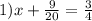 1)x + \frac{9}{20} = \frac{3}{4}