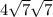 4\sqrt{7} \sqrt{7}