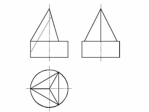 Инженерная графика. нужна проекция в 3 плоскости, построение сечения и изометрия. заранее