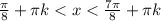 \frac{\pi}{8}+\pi k