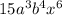 15 {a}^{3} {b}^{4} {x}^{6}