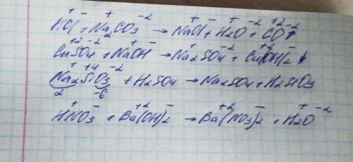 1. склади йонно-молекулярні рівняння, що відпові таким схемам: (не забудь позначити утворення осаду