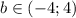 b \in (-4;4)