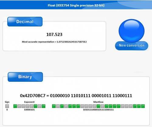 Умоляю,! запишите внутреннее представление числа 107,523 в форме с плавающей точкой ​