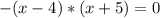 -(x-4)*(x+5)=0