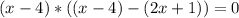 (x-4)*((x-4)-(2x+1))=0