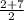 \frac{2+7}{2}