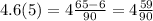 4.6(5) = 4 \frac{65 - 6}{90} = 4 \frac{59}{90}