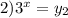 2)3^x=y_2