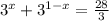 3^{x}+3^{1-x}=\frac{28}{3}