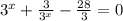 3^{x}+\frac{3}{3^x}-\frac{28}{3}=0