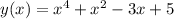 y(x)=x^4+x^2-3x+5