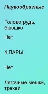 7класс заполнить таблицу внутреннее строение кратко и ясно ракообразные**пауки**насекомые ** ** ** *