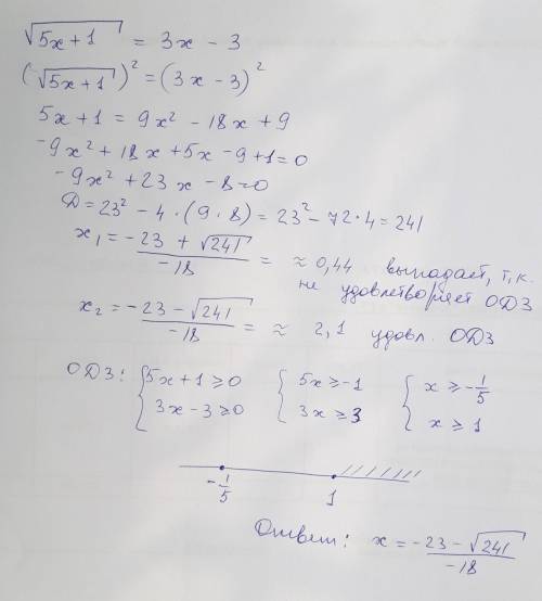 1.вычислите производную функции : y=3x^3+cosx 2.решите иррациональное уравнение и неравенство : v5x+