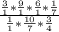 \frac{\frac{3}{1}*\frac{9}{1}*\frac{6}{1} *\frac{1}{7} }{\frac{1}{1}*\frac{10}{7} *\frac{3}{4} }