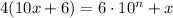 4(10x+6)=6\cdot10^n+x