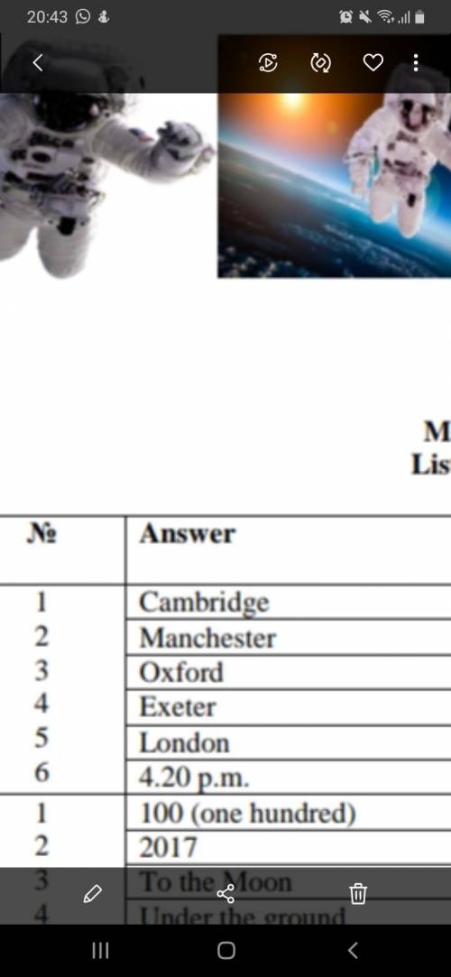 Do the matching exercise 1-5 while you listen to the recording​