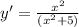 y' = \frac{x^{2}}{ {(x {}^{2} + 5)}}