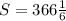 S=366\frac{1}{6}