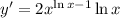 y'=2x^{\ln x-1}\ln x