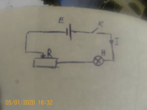 Номер ✔️5. накресліть схему електричного кола, яке складається з гальванічного елемента, ключа та по