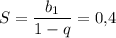 S=\dfrac{b_1}{1-q}=0{,}4