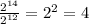 \frac{2^{14} }{2^{12} } =2^{2} =4