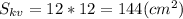 S_{kv}=12*12=144(cm^2)