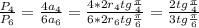 \frac{P_{4} }{P_{6}} =\frac{4a_{4} }{6a_{6}} =\frac{4*2r_{4}tg\frac{\pi }{4}}{6*2r_{6}tg\frac{\pi }{6}}=\frac{2tg\frac{\pi }{4}}{3tg\frac{\pi }{6}}