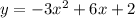 y=-3x^2+6x+2