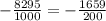 -\frac{8295}{1000} = - \frac{1659}{200}