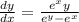 \frac{dy}{dx} =\frac{e^xy}{e^y-e^x}