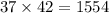 37 \times 42 = 1554