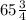 65\frac{3}{4}