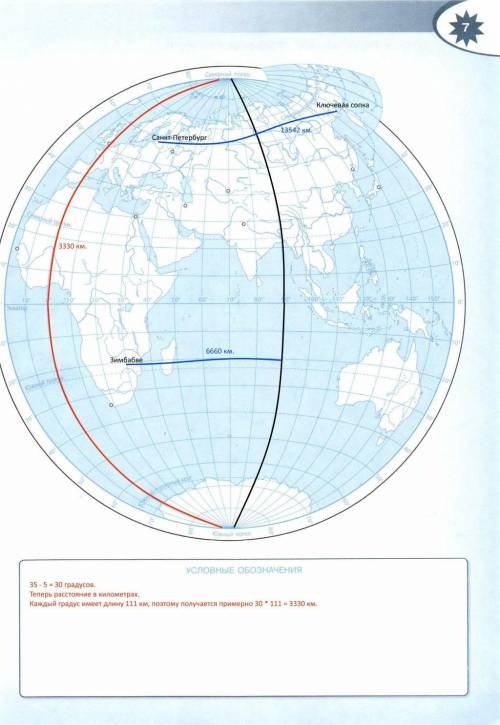 Это ! 1.обозначьте гринвичский меридиан красным цветом. при градусной сетки определите его протяжённ